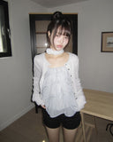 Juten Frill Bustier Sleeveless Blouse