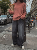 Akiji cut wide denim pants