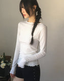 Pute Dot Soft Wave Layered Long Sleeve T-Shirt
