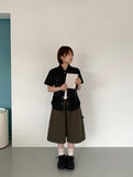 [unisex] Accorri Carpenter Pintuck Bermuda Pants