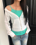 Rihu Basic Spandex Color Strap Sleeveless
