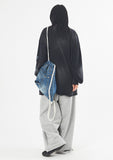 Super wide one-tuck banding sweat pants