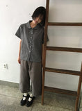 Giovanni Roll-up Cotton Bermuda Pants