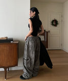 [U-BASIC] Penny brushed shirring cap sleeve half-polar