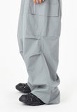 Cotton waist string parachute pants