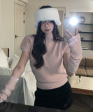 Ond Angora Half Turtleneck Knit Warmer Set