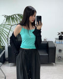 Rain-colored cropped sleeveless