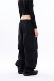 Tieri banding cargo wide pants