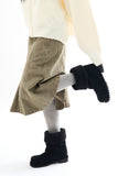 Moss garment washed skirt