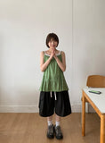 Dildro Flower Layered Sleeveless Blouse