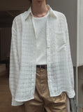 Way see-through check shirt