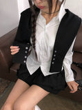 Boo Frill Tiered Banding Mini Skirt