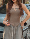 serrati brooch knit top