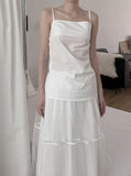 Rie Chiffon Layered Tulle Skirt