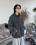 Pesed Pigment Knit Hood Zip-Up