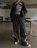 Stung Leather Track Balloon Zip-Up