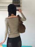 Miel Suede Shirring Ribbon Shoulder Bag