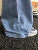 Pek Summer Adjust Snap Washing Denim Wide Pants