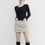 Giony Ribbed Brushed T-shirt