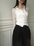 Bolden Balletcore Strap Shirt Blouse