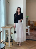 Beton Round Ribbed Basic Cardigan