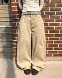Dawson Cut-out Point Wide Cotton Pants