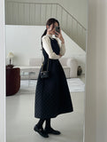 Aviel Quilted Flared Long One Piece