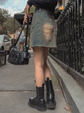 Mono Vintage Denim Mini Skirt