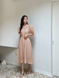 Razzel Puff Chiffon Belt One Piece