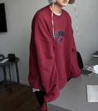 Mali Dark Red Lettering Sweatshirt