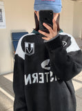 [unisex] Kaloff Sporty Lettering Over Knit