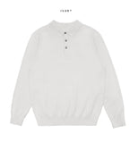 Pale Button Collar Knit