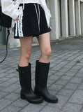 Lonchi Buckle Long Rain Boots