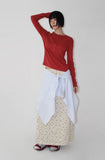 STAR BACK SLIT SKIRT