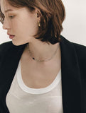 [Premium Plating] H Edition AB Round Tag Chain Necklace