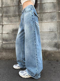 Riggers Backpocket Washing Wide Denim Pants