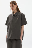 neat shoulder pad shirt