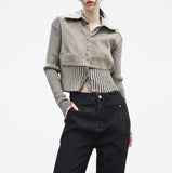 Hoppen Layered Denim Shirt