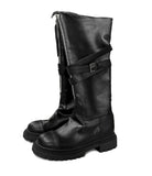 Biker zipper boots