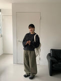 [unisex] Btem cotton wide pants