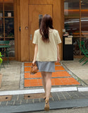 Jamian Tailored Collar Short Sleeve Short Jacket