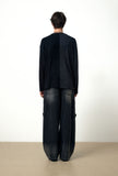 SNAP BIKER DENIM PANTS