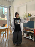 [unisex] Heroki banding string stripe color matching carpender denim pants