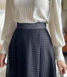 Leburne Punching Lace Banding Skirt