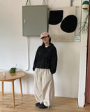 [BAONHAUS] Kenas Cotton Banding Balloon Wide Pants