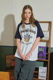 Marine Wave Raglan Short Sleeve Tee
