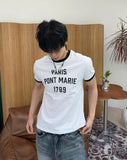 Heize Paris Ringer Short Sleeve Tee