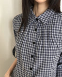 Bush Check Collar Slim Fit Long Sleeve Shirt