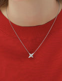 Nova Silver (W) Full Pave Necklace