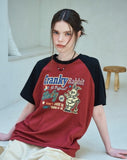 Peaky Rabbit Raglan Short Sleeve Tee
